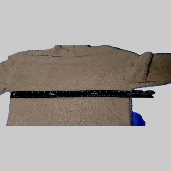 Soft Tan Fuzzy Knit Cardigan – Women’s Small – Cozy Whimsigoth Sweater - Picture 8 of 10